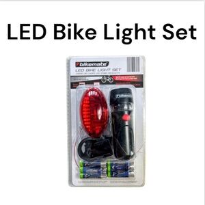 New Bikemate LED Bike Light Set, Front And Rear Lights